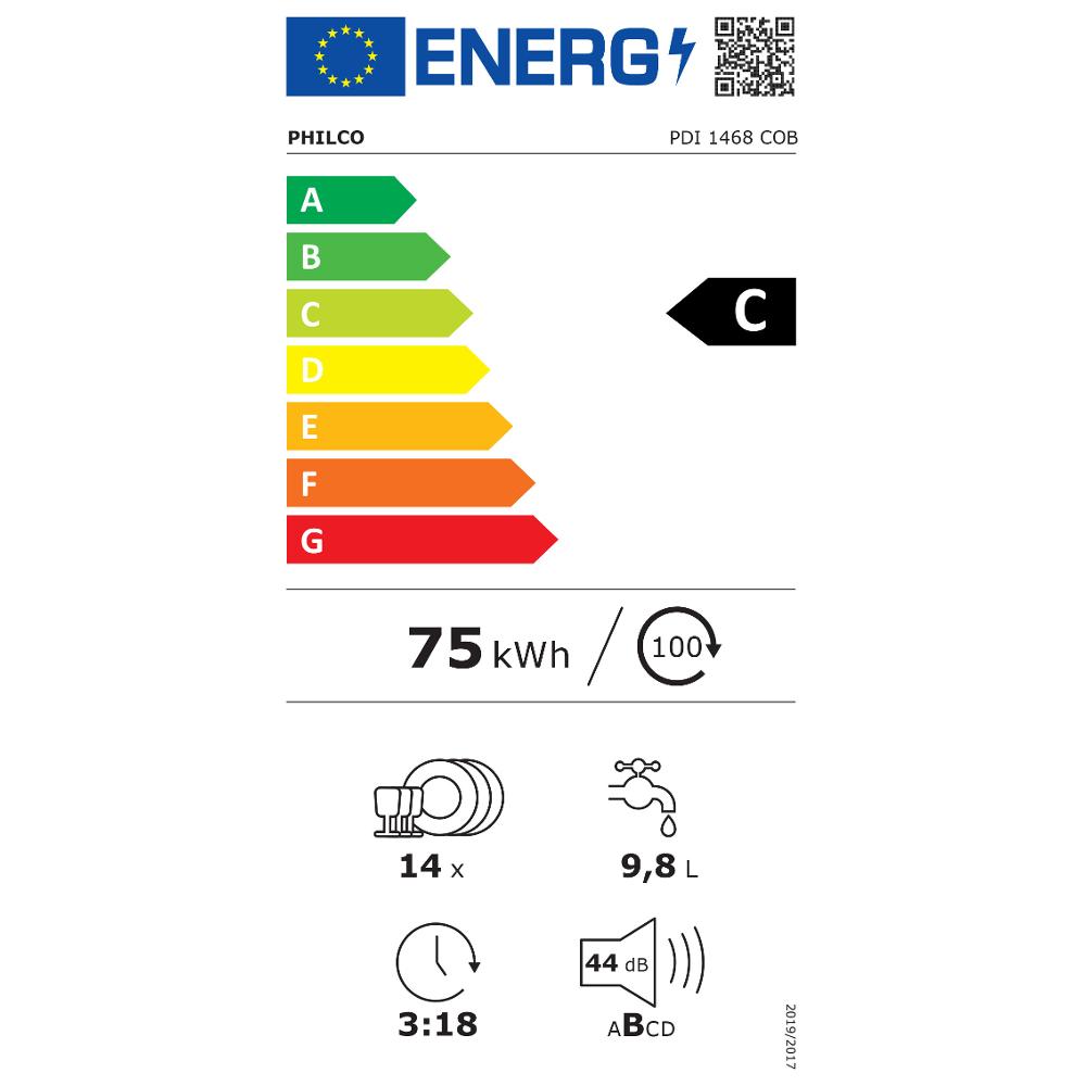 PDI 1468 CODX myčka nádobí 60 cm PHILCO - energetický štítek