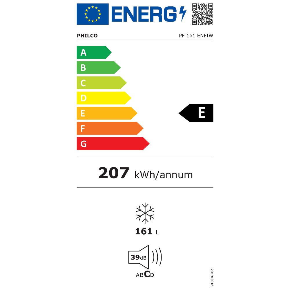 PF 204 ENFIW šuplíkový mrazák PHILCO - energetický štítek