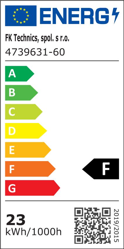 LED pásek 176LED/m, 2835, IP20, 6000-6500K, bílá, 24V, metráž - energetický štítek