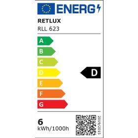 RLL 623 R50 E14 Spot 6W DL D RETLUX LED žárovka reflektorová - energetický štítek