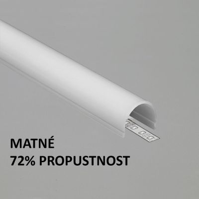 Plexi D24 KLIK matné oblé pro FKU29, 2m