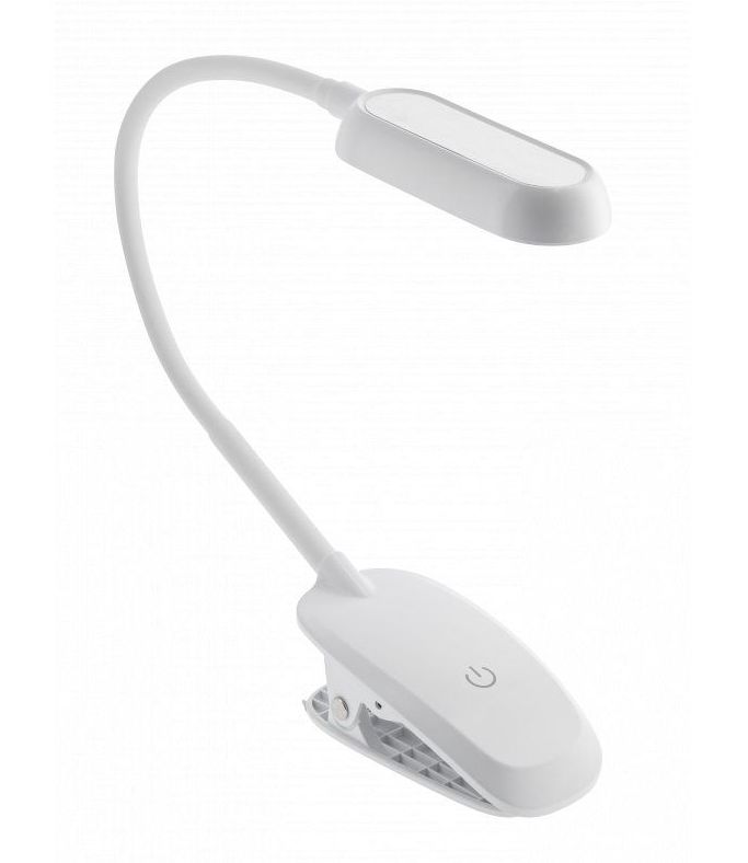 LED stolní lampa LB-FRO5W-00-DEC FROGY s klipem, 5W, 300lm, 4000K, akumulátor