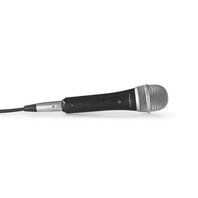 Kabelový mikrofon Kardioid | Odnímatelný kabel | 5.00 m | 50 Hz - 15 kHz | 600 Ohm | -72 dB | Vypínač | Včetně přepravního pouzdra | ABS / Hliník | Černá / Šedá