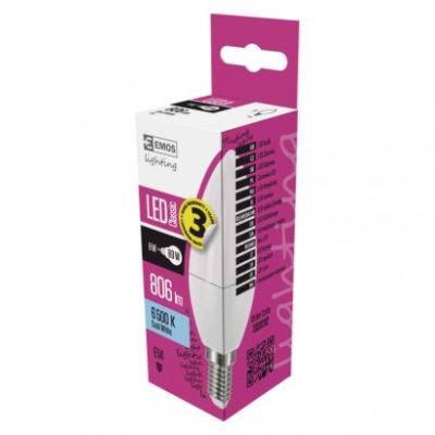 LED žárovka Classic svíčka / E14 / 7,3 W (60 W) / 806 lm / studená bílá