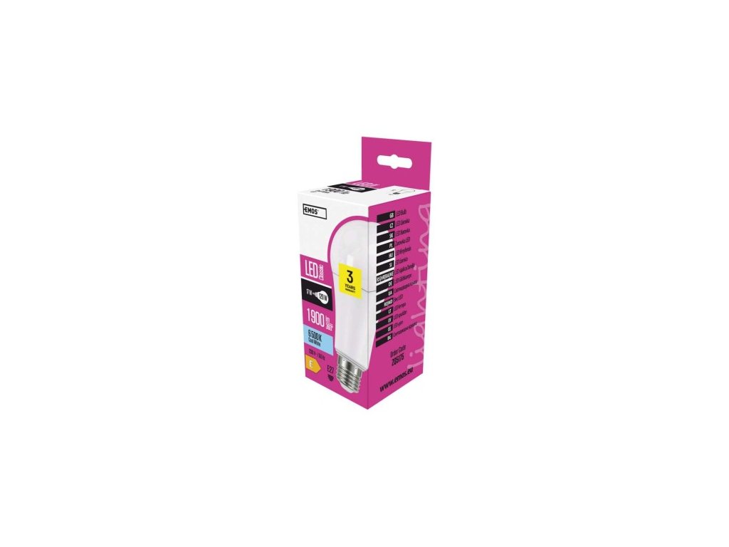 LED žárovka Classic A67 / E27 / 17 W (120 W) / 1 900 lm / studená bílá