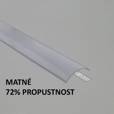 Plexi L16d KLIK matné oblé pro FKU65, 2m