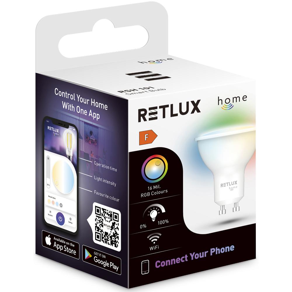 RSH 101 GU10 žár. 4,5 W RGB CCT RETLUX LED SMART žárovka