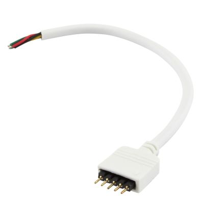Napájecí kabel pro RGBW s konektorem RM 2,54 - 5p, 1x vidlice, 15cm