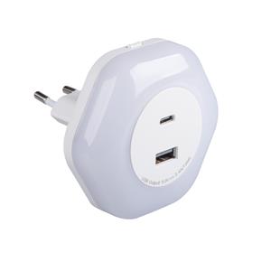 BOLA LED 2xUSB WW W Svítidlo LED do zásuvky
