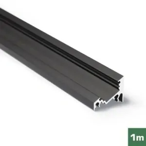 AL profil FKU60 BC/UX pro LED, bez plexi, 1m, černý elox