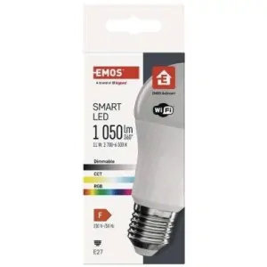 Chytrá LED žárovka GoSmart A60 / E27 / 11 W (75 W) / 1 050 lm / RGB / stmívatelná / Wi-Fi