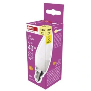LED žárovka Classic svíčka / E14 / 4,2 W (40 W) / 470 lm / teplá bílá