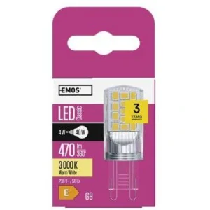 LED žárovka Classic JC / G9 / 4 W (40 W) / 470 lm / teplá bílá