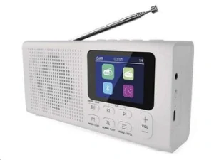 Přenosné rádio s Bluetooth, MP3, DAB / DAB+ / FM, bílé