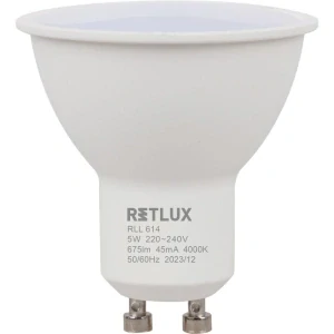 RLL 614 GU10 bulb 5W CW D RETLUX LED reflektor