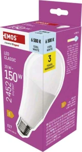 LED žárovka Classic A80 / E27 / 20 W (150 W) / 2452 lm / studená bílá