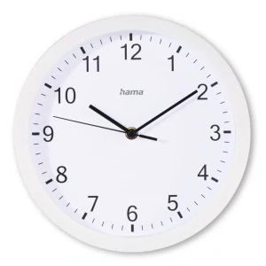 Hama Elba, nástěnné hodiny, 25 cm, tichý chod, bílé