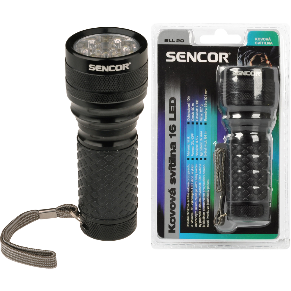 SLL 20 SVÍTILNA ALU 16LED 3xAAA SENCOR