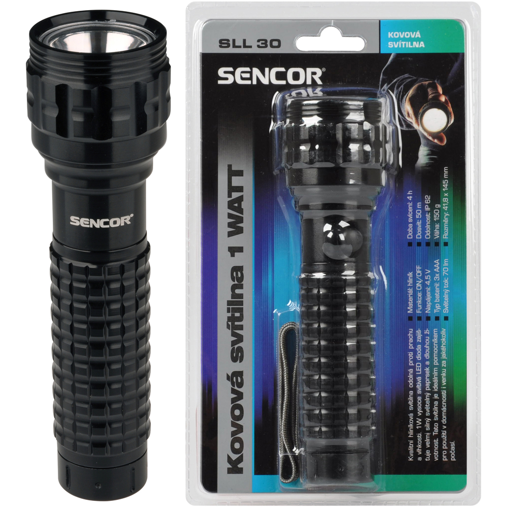 SLL 30 SVÍTILNA ALU 1WATT 3xAAA SENCOR
