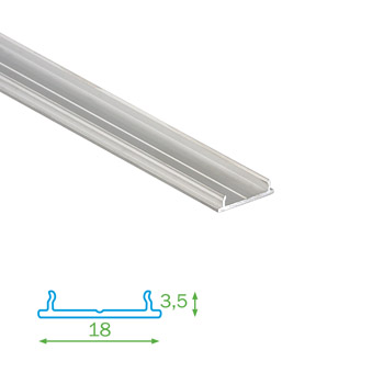 Úchyt FKU-MU pro LED AL profily, 1m