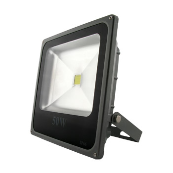 LED reflektor Slim COB 50W šedý, 3500K, teplá bílá 