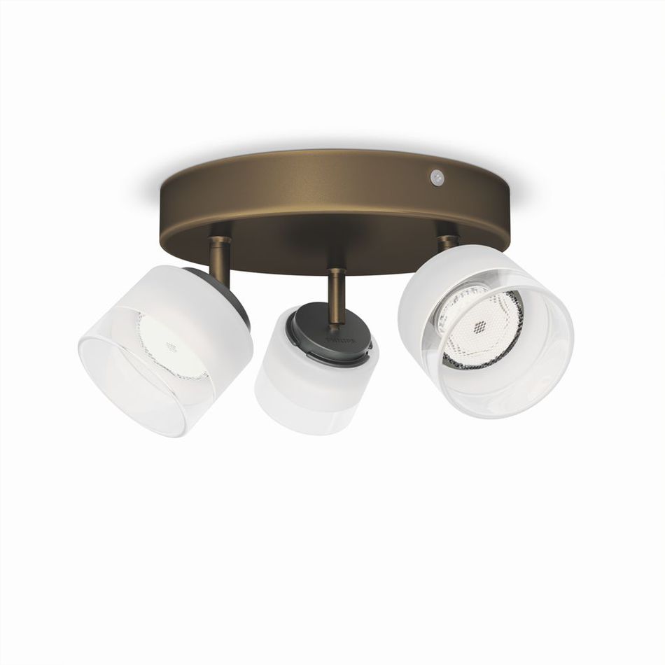 SVÍTIDLO BODOVÉ BRONZ LED 3x4W 230V Massive 53333/06/16