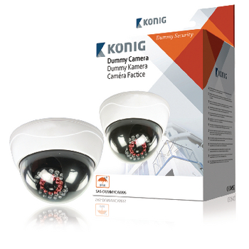 Kopulová Atrapa Kamery IP44 Bílá