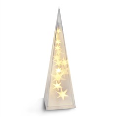 Solight LED vánoční pyramida, 3D efekt světla, 45cm, 3 x AA, teplá bílá