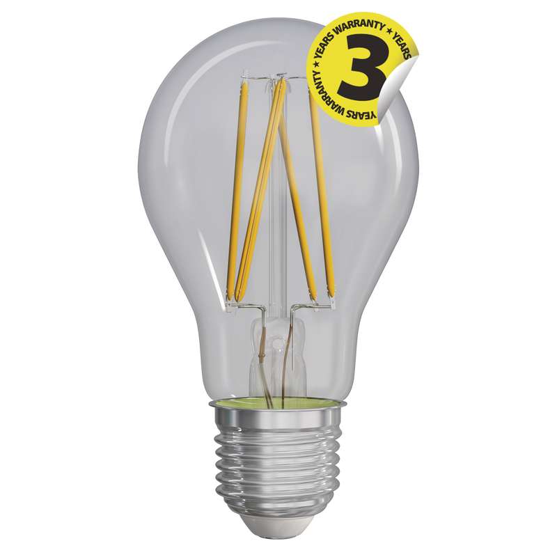 LED žárovka Filament A60 A++ 8W E27 teplá bílá