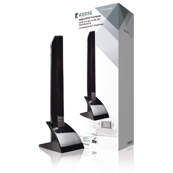 Vnitřní DVB-T/T2 - DAB+ Anténa 15 dB VHF / UHF