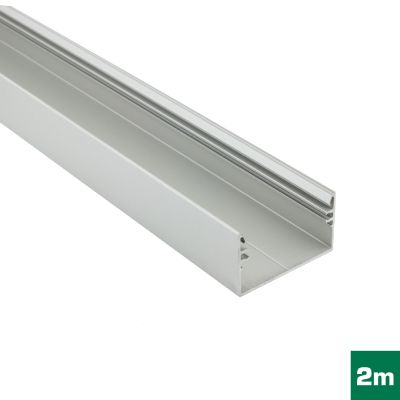AL profil FKU70 pro LED, bez plexi, 2m, elox