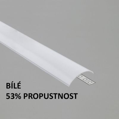 Plexi L30d KLIK bílé oblé pro FKU95, 2m