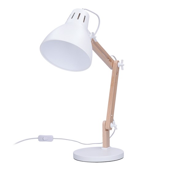 Solight stolní lampa Falun, E27, bílá