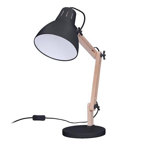 Solight stolní lampa Falun, E27, černá
