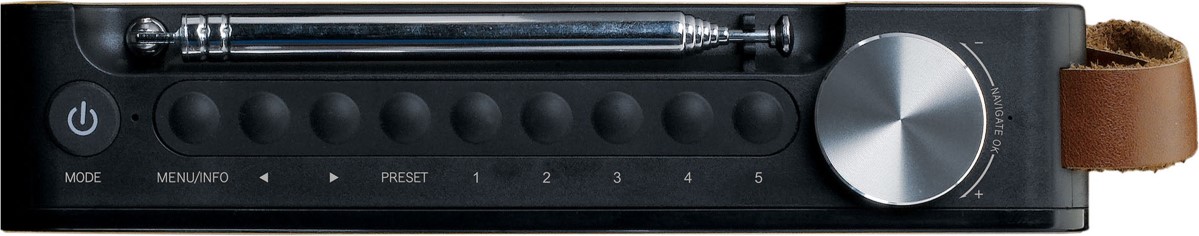 Lenco PDR-040BAMBOOBK, rádio DAB/FM