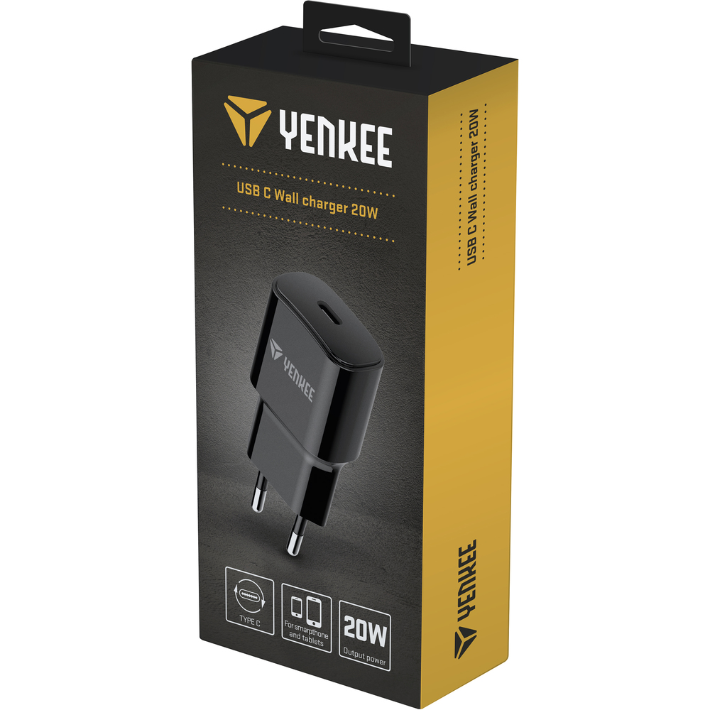 YAC 2033BK USB C Nabíječka 20W YENKEE