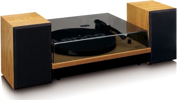 Lenco LS 300 - wood, Gramofon se samostatnými reproduktory