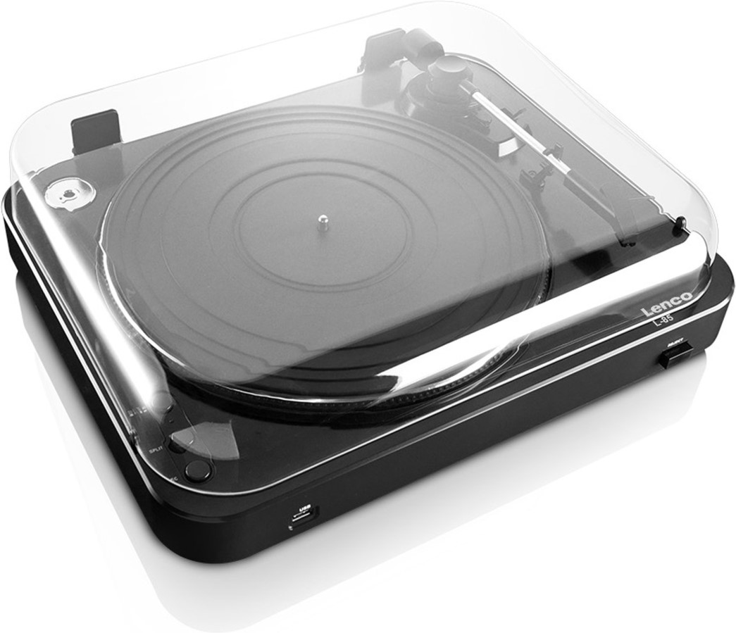 Lenco L 85 Black - MIDI gramofon s přímým kódování do MP3,z vinylu na USB