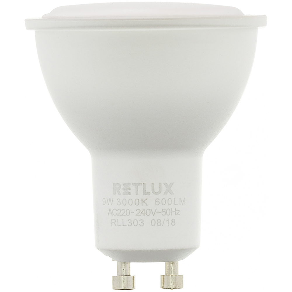 RLL 303 GU10 žárovka 9W WW RETLUX