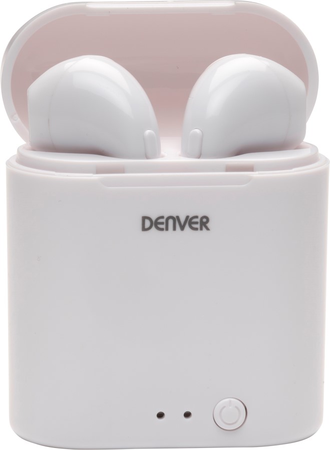 Denver TWE-36MK3 - bezdrátová bluetooth sluchátka bílá
