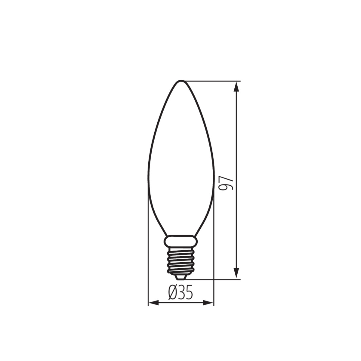 XLED C35E14 6W-NW-M Světelný zdroj LED