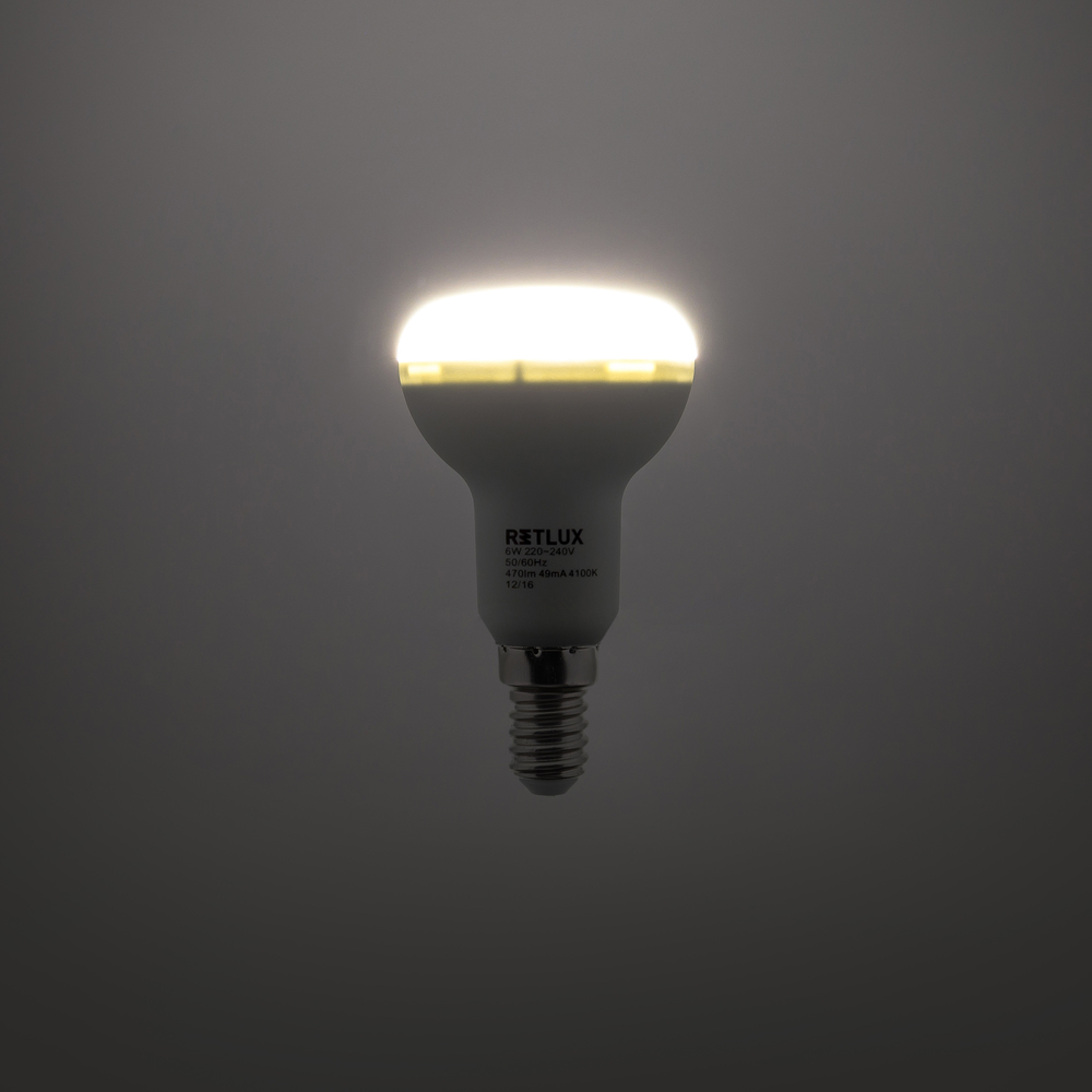 RLL 280 R50 E14 Spot 6W CW RETLUX LED žárovka reflektorová