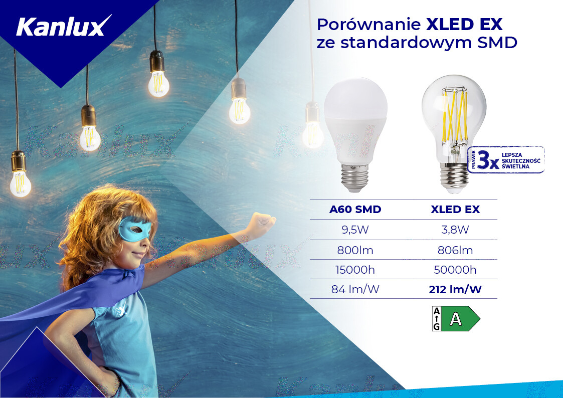 XLED EX A60 3,8W-WW Světelný zdroj LED