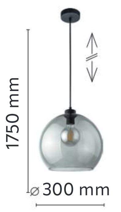 Závěsný lustr 4292 CUBUS GRAPHITE