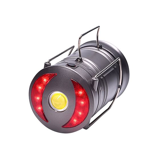 Solight nabíjecí LED kempingové svítidlo s lucernou, 200lm, šedá