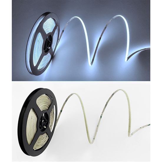 Solight LED COB světelný pás 5m, 10W/m, 1000lm/m, CRi>90, IP44, studená bílá