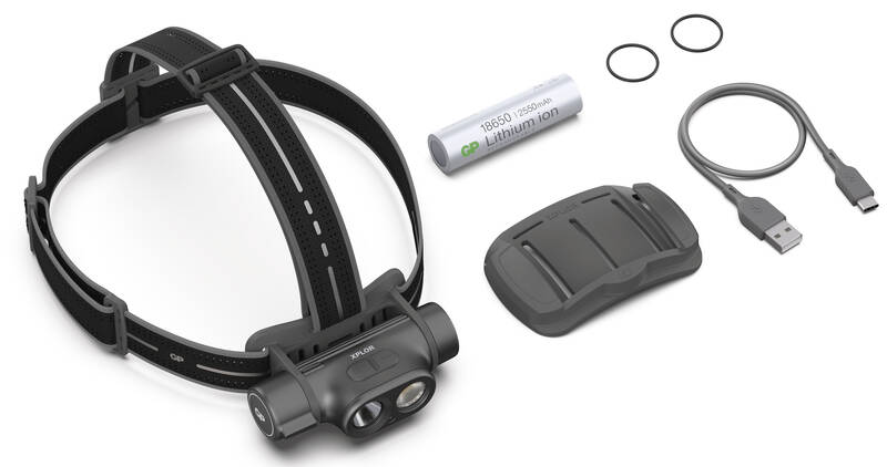 LED nabíjecí čelovka GP Xplor PHR19, 1200 lm