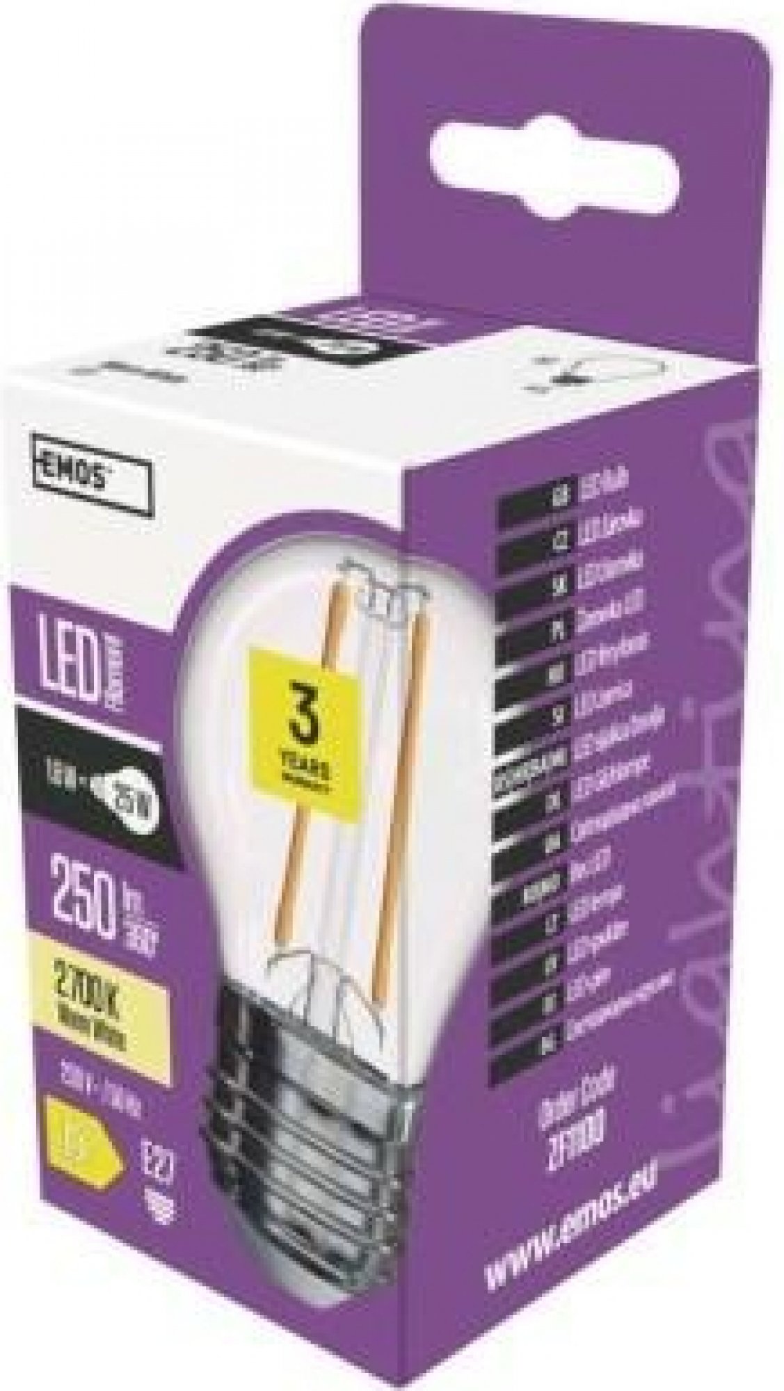 LED žárovka Filament Mini Globe / E27 / 1,8 W (25 W) / 250 lm / teplá bílá