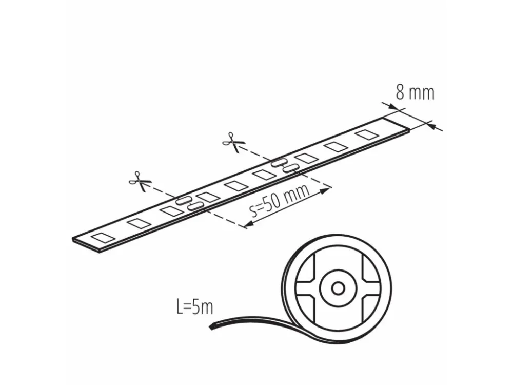 LEDS-B 4.8W/M IP65-WW Pásek LED SMD