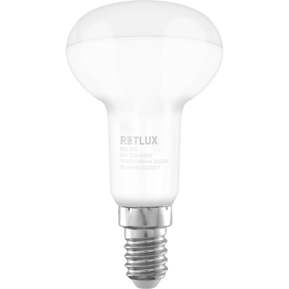 RLL 651 R50 E14 Spot 8W WW D RETLUX LED reflektor